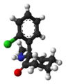 Az (S)-ketamin kalottamodellje