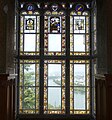 View of the Rhine through one of the stained glass windows