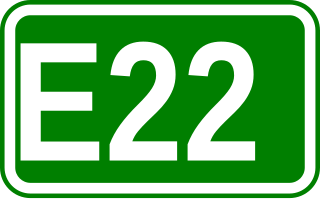 <span class="mw-page-title-main">European route E22</span> Road in trans-European E-road network