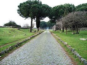 La via Appia nei pressi di Roma