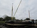 Edith May sailing Barge at Lower Halstow at low tide.