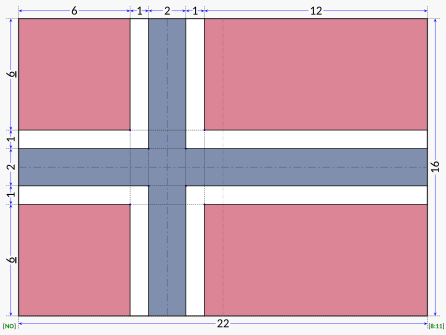 National and merchant flag (construction sheet)