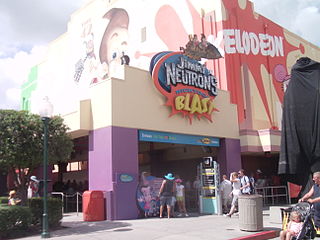 <i>Jimmy Neutrons Nicktoon Blast</i> Defunct simulator ride