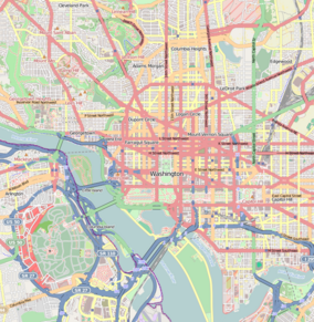 Map showing the location of African American Civil War Memorial Museum