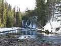 The Maligne River downstream of Maligne Lake