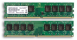 <span class="mw-page-title-main">DDR2 SDRAM</span> Second generation of double-data-rate synchronous dynamic random-access memory