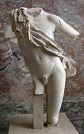 Torso of the type of the Leaning satyr. Marble, Roman copy from the reign of Domitian (81–96 AD)