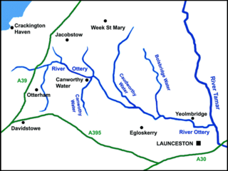 <span class="mw-page-title-main">River Ottery</span> River in northeast Cornwall, England