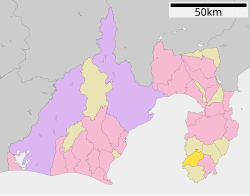 Location of Matsuzaki in Shizuoka Prefecture