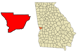 Location in Muscogee County and the state of جورجیا