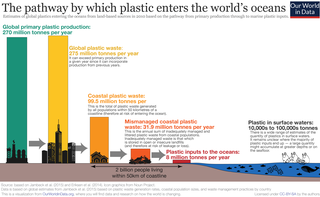 <span class="mw-page-title-main">Marine plastic pollution</span> Environmental pollution by plastics