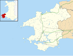 Pembrokeshire shown within Wales