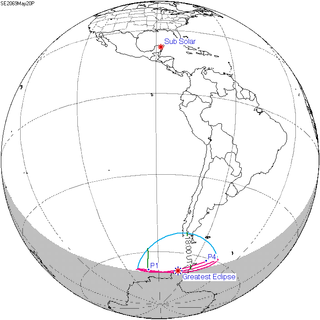 <span class="mw-page-title-main">Solar eclipse of May 20, 2069</span> Future partial solar eclipse