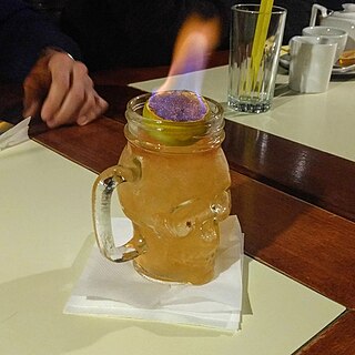 <span class="mw-page-title-main">Zombie (cocktail)</span> Cocktail made of fruit juices and rum