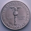 1989 U.S. Congress Bicentennial commemorative coin reverse, depicting mace of the United States House of Representatives