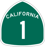 Straßenschild der California State Route 1