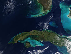 Vue satellite du détroit de Floride