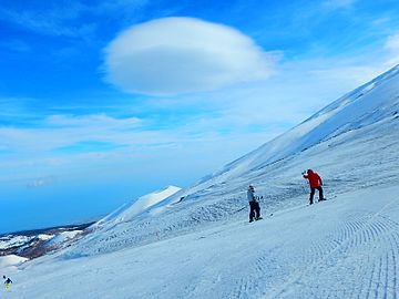 Skiën op de noordflank