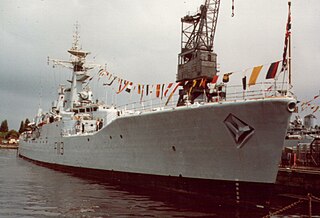 HMS <i>Falmouth</i> (F113) 1961 Type 12M or Rothesay-class frigate of the Royal Navy