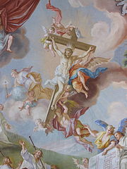 Ceiling painting in Steingaden Abbey