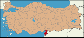 Hatay (provinca) na zemljevidu