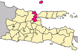 Location within East Java