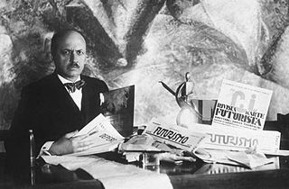 <i>Manifesto of Futurism</i> 1909 artistic manifesto by Filippo Tommaso Marinetti