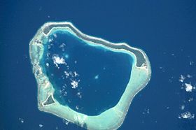 Image satellite de Maupihaa.