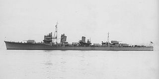 Japanese destroyer <i>Naganami</i> Yūgumo-class destroyer