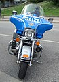 Eine deutsche Polizei-Harley: kurios und seit Juli 2004 Geschichte