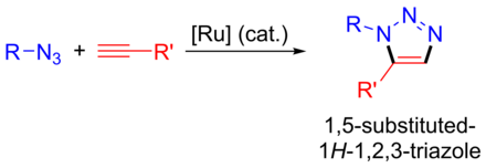 1,5 isomer from a Ru catalyst RuAAC-triazole-synthesis.png