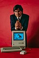 79 Steve Jobs and Macintosh computer, January 1984, by Bernard Gotfryd - edited uploaded by W.carter, nominated by Yann,  9,  2,  0