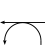 Leftward reaction arrow with minor product(s) to bottom left and minor substrate(s) from bottom right