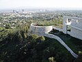 Cactus Garden perched on the edge of the Getty Center, with West Los Angeles in the background