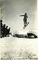 Isabel Coursier at Big Hill ski jump in Revelstoke, British Columbia, Canada