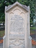 Inscription commemorating Mary Carryl