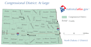 <span class="mw-page-title-main">North Dakota's at-large congressional district</span> At-large U.S. House district for North Dakota