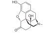 Chemical structure of Oxymorphone.