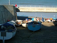 Fishing boats on slipway Sheringham