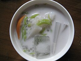 A bowl of shwe yin aye in Myanmar