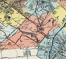 The reservoir on a 1923 map of Clark, New Jersey UnionCounty 1923res.jpg