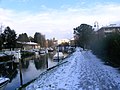 L'Ausa a Cervignano del Friuli, dopo una breve nevicata