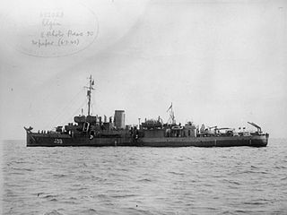 HMS <i>Elgin</i> (J39) Minesweeper of the Royal Navy