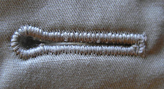 Buttonhole reinforced opening to accommodate a button