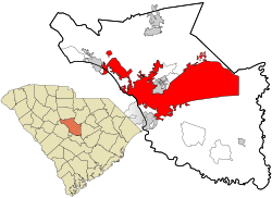 Location in Richland County and the state of جنوبی کارولینا