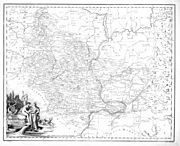 Русский: Карта с черно-белым картушем English: Map with black&white cartouche