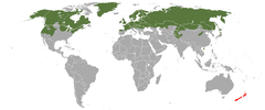 Mapa de distribuição do arminho