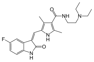 <span class="mw-page-title-main">Sunitinib</span> Cancer medication