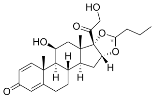 <span class="mw-page-title-main">Budesonide</span> Type of corticosteroid medication