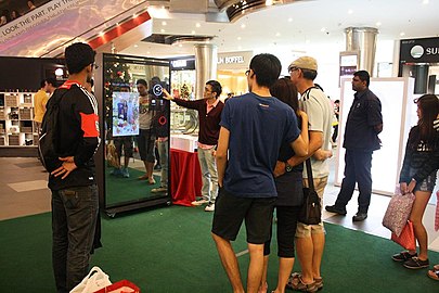 An open-plan photo booth in Lot 10 Shopping Centre in Kuala Lumpur, Malaysia